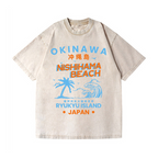 Okinawa Vintage Wash Japanese Design T-Shirt