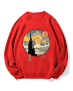 Ukiyo-e Painting Cotton Sweatshirt