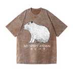 Capybara Vintage Wash Japanese Design T-Shirt