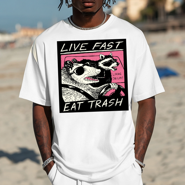 Live Fast Eat Trash Japanese Style Classic Tee