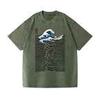The Great Wave off Kanagawa Ukiyoe Vintage Wash Japanese Design T-Shirt
