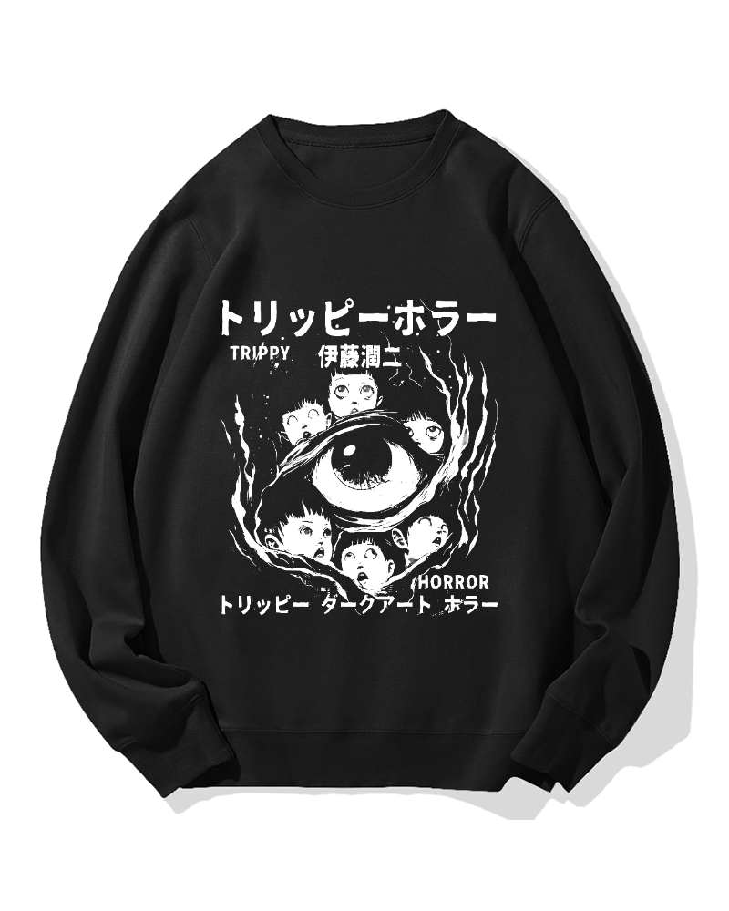Trippy Horror Cotton Sweatshirt