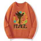 Peace is forever beautiful Cotton Pullover Sweatshirt