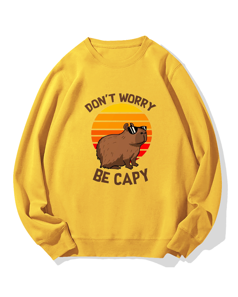 “Don't worry，be capy”Cotton Sweatshirt