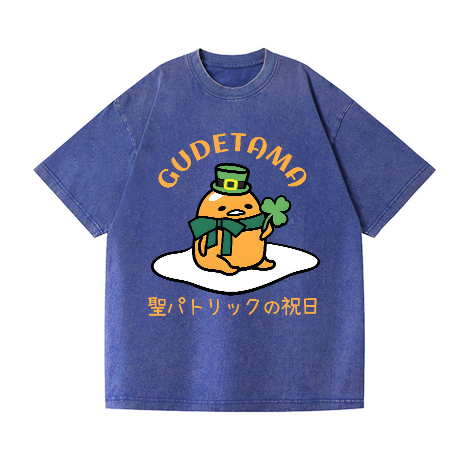 Egg Saint Patrick Vintage Wash Japanese Design T-Shirt