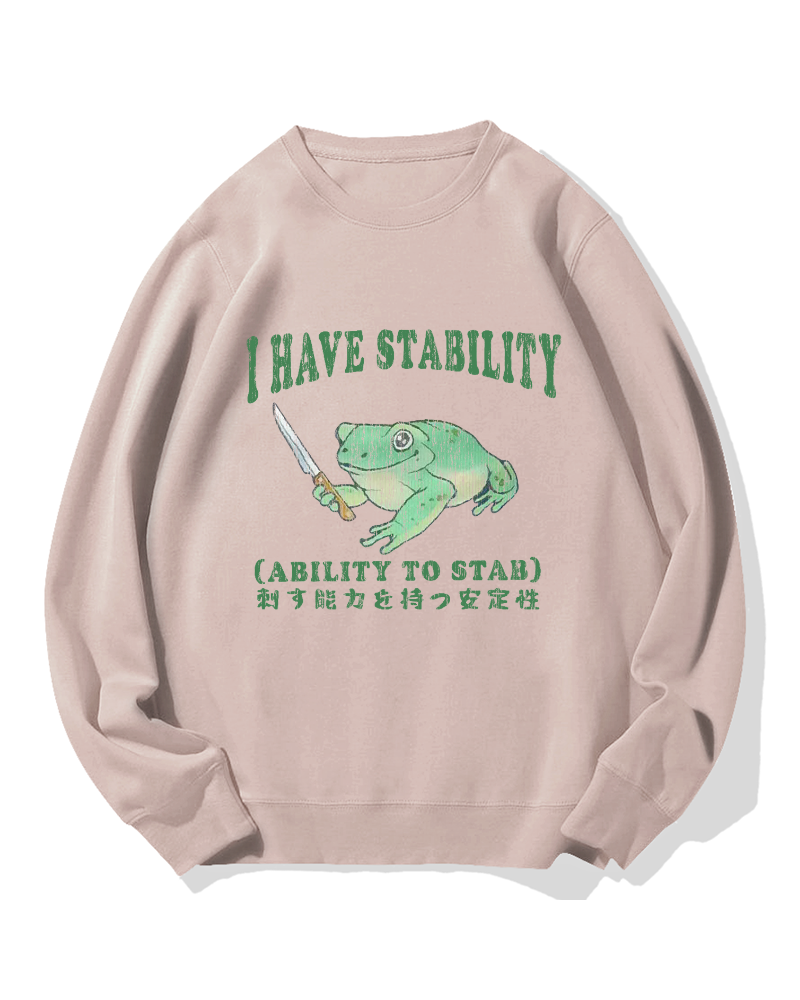 Mentally Stable Assassin Frog Cotton Sweatshirt