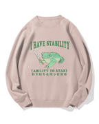 Mentally Stable Assassin Frog Cotton Sweatshirt