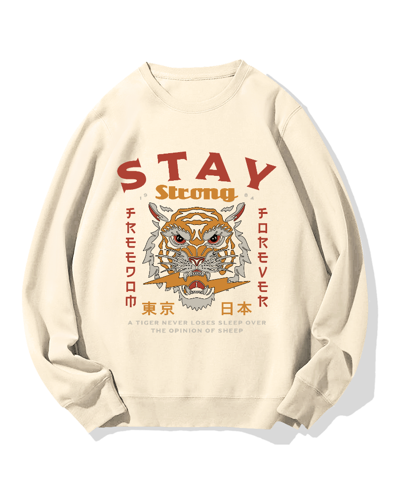Stay Strong Tiger Cotton Sweatshirt
