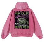 Frog's Void Excuse Vintage Washed Cotton Back Art Hoodie