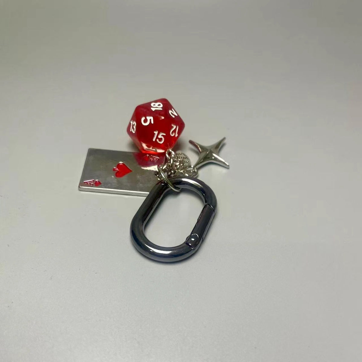 Poker dice keychain