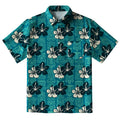 Floral Escape Teal Button-up Shirt