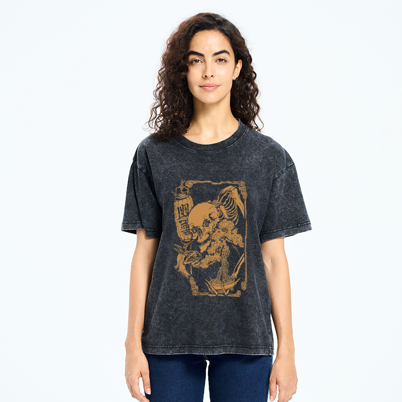 Bonsai Enthusiast Skeleton Washed T-Shirt