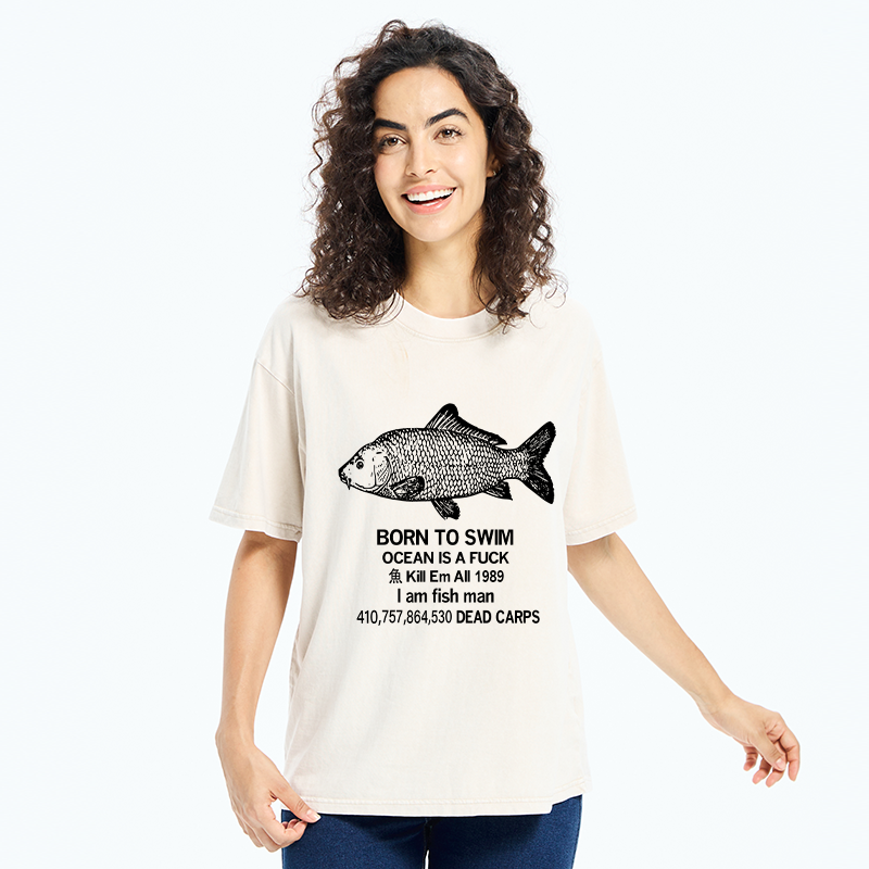 Born To Swim Washed T-Shirt