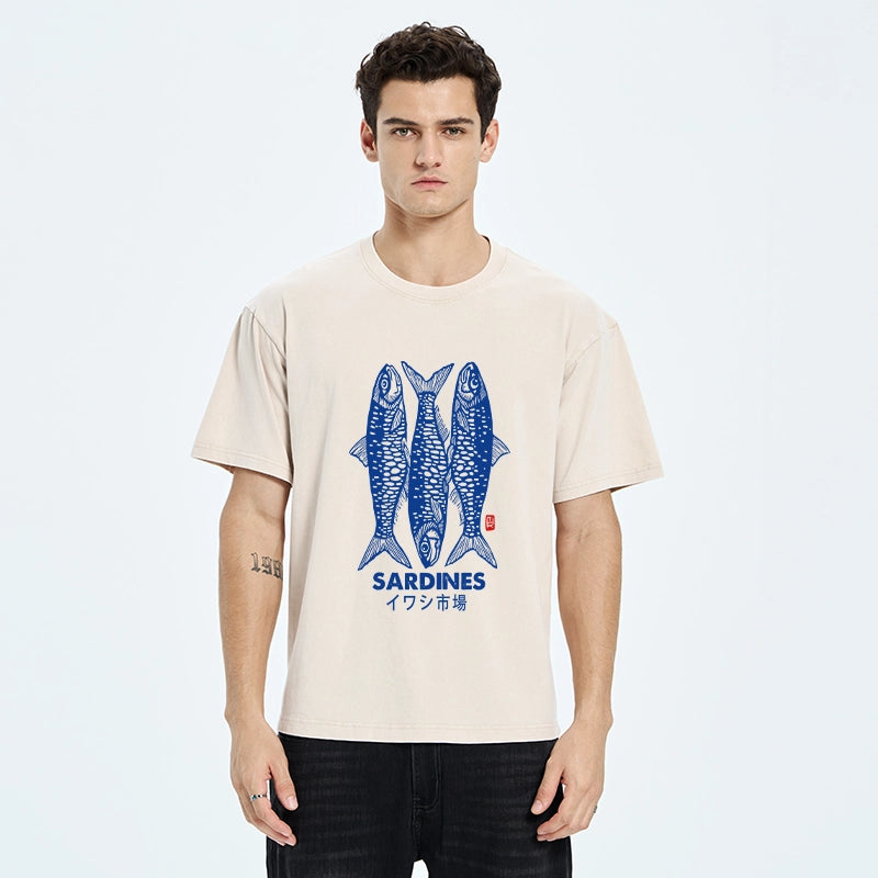 Sardines Market Washed T-Shirt