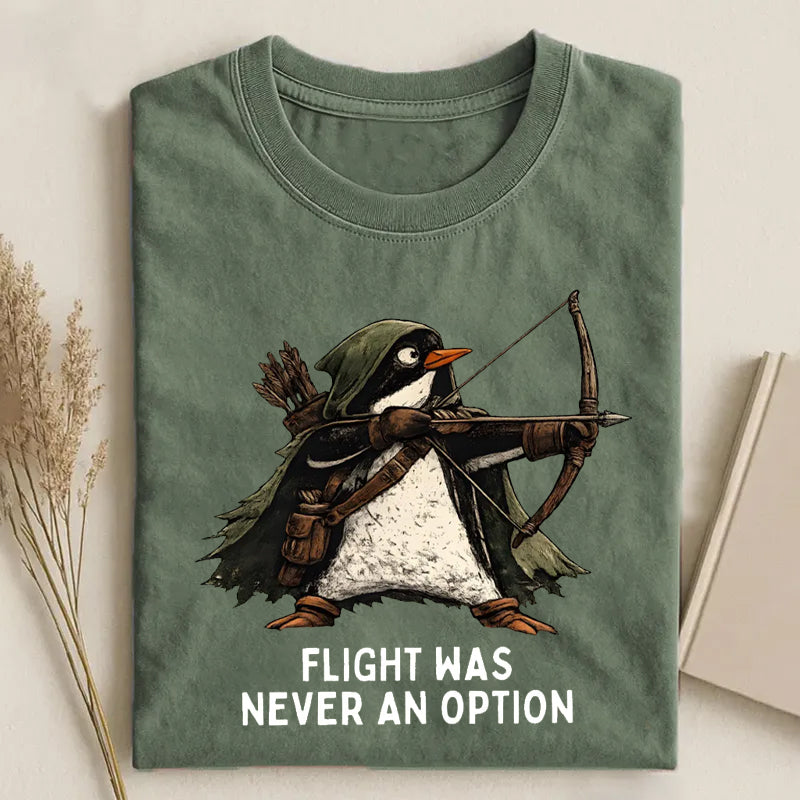 Tactical Penguin Flight Was Never An Option Folded Classic T-Shirt