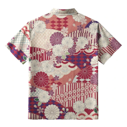 A Floral Fusion Aloha Hawaiian Shirt