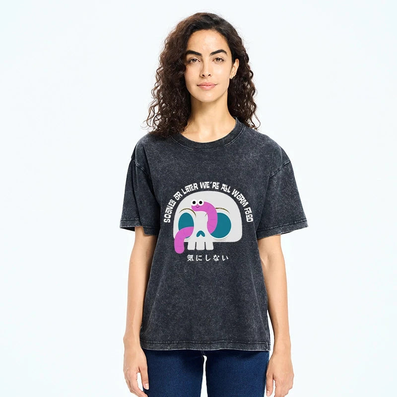 Brain Is Yummy Washed T-Shirt