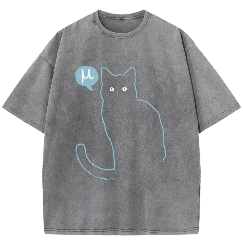 Mu Cat Washed T-Shirt