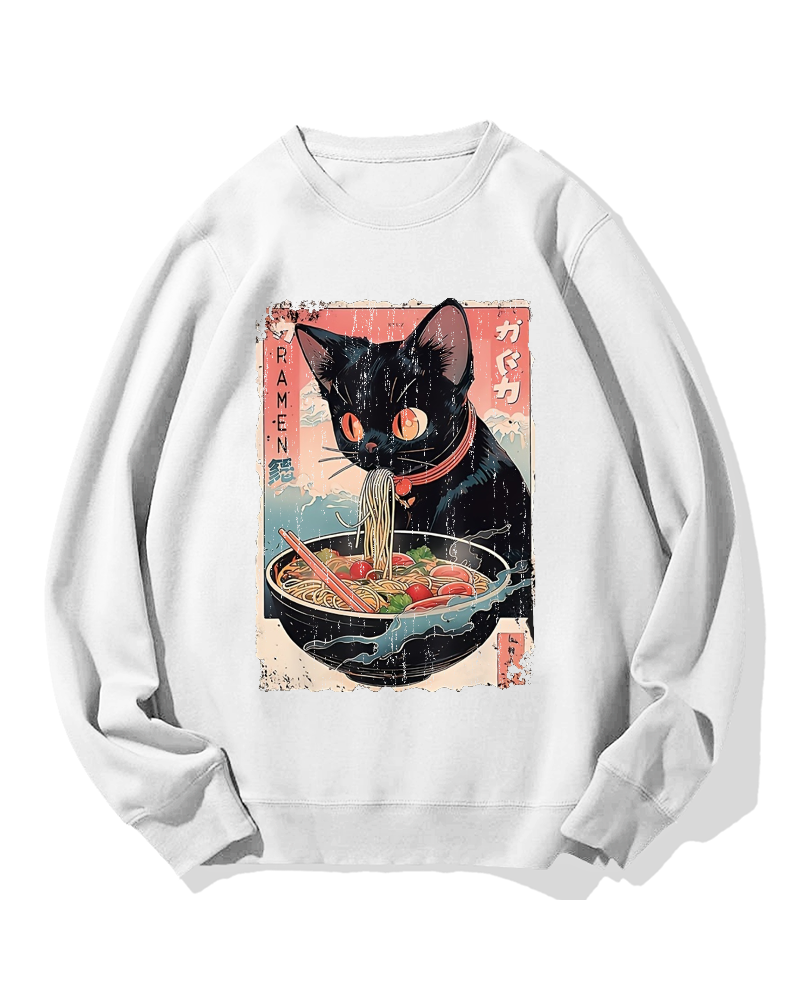 Ramen Cat Cotton Sweatshirt
