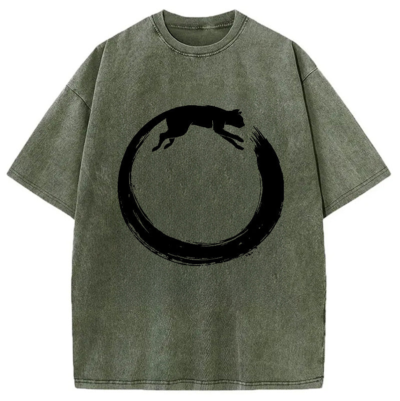 Cat's Circle Washed T-Shirt
