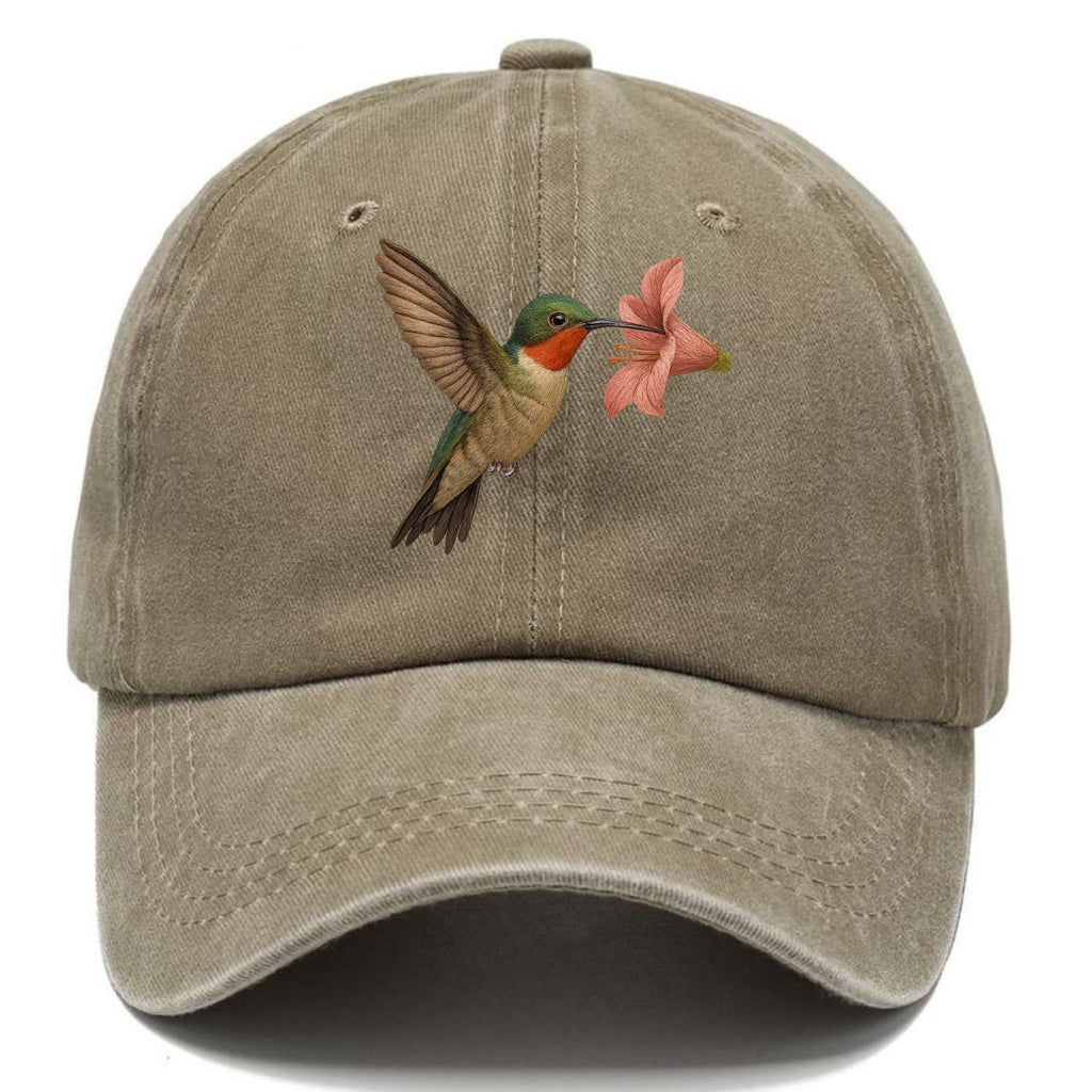 Hummingbird Haven Washed Cap