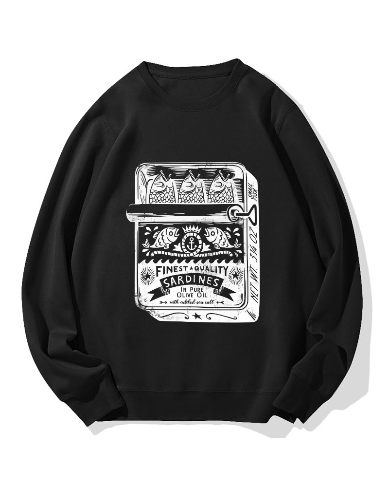 Canned Fish Cotton Sweatshirt