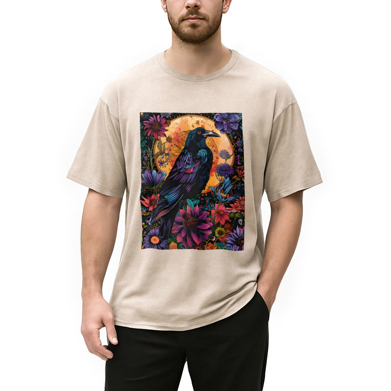 Mandala Crow Washed T-Shirt