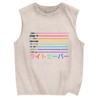 Lightsaber Vintage Distressed Washed Tank Top