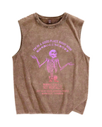 Good Place Vintage Distressed Washed Tank Top