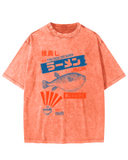 Retro Japanese Cuisine Vintage Washed T-shirt