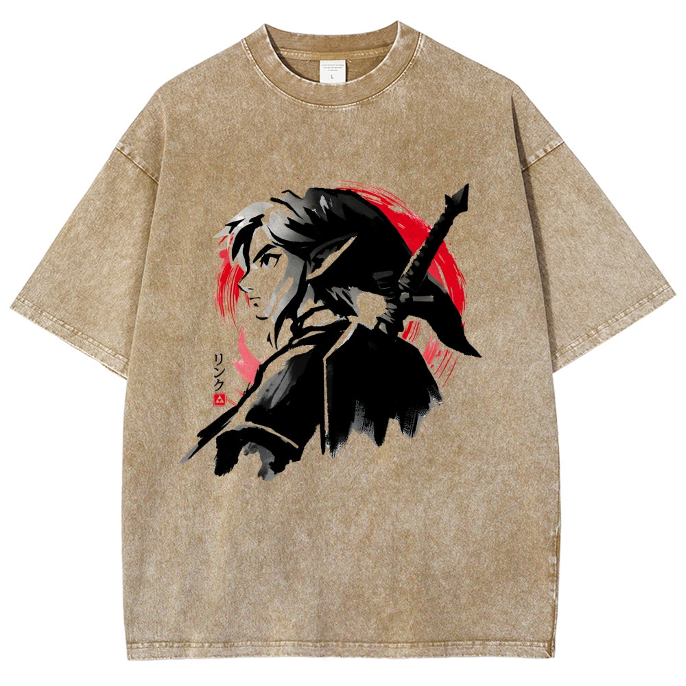 Sumi-E Swordsman Vintage Washed T-shirt