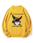 Mothman Eating Soup Cotton Sweatshirt