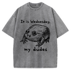 Wensday Frog Vintage Washed T-shirt
