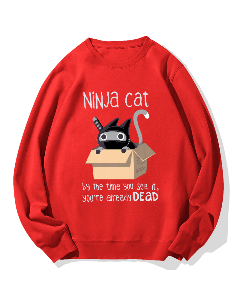 Ninja Cat Cotton Sweatshirt