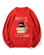 Ninja Cat Cotton Sweatshirt