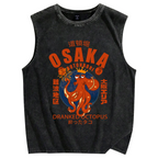 Osaka October Hanabi fireworks Vintage Distressed Washed Tank Top