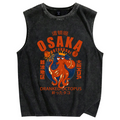 Osaka October Hanabi fireworks Vintage Distressed Washed Tank Top