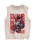 Unknown Warrior Samurai Vintage Distressed Washed Tank Top
