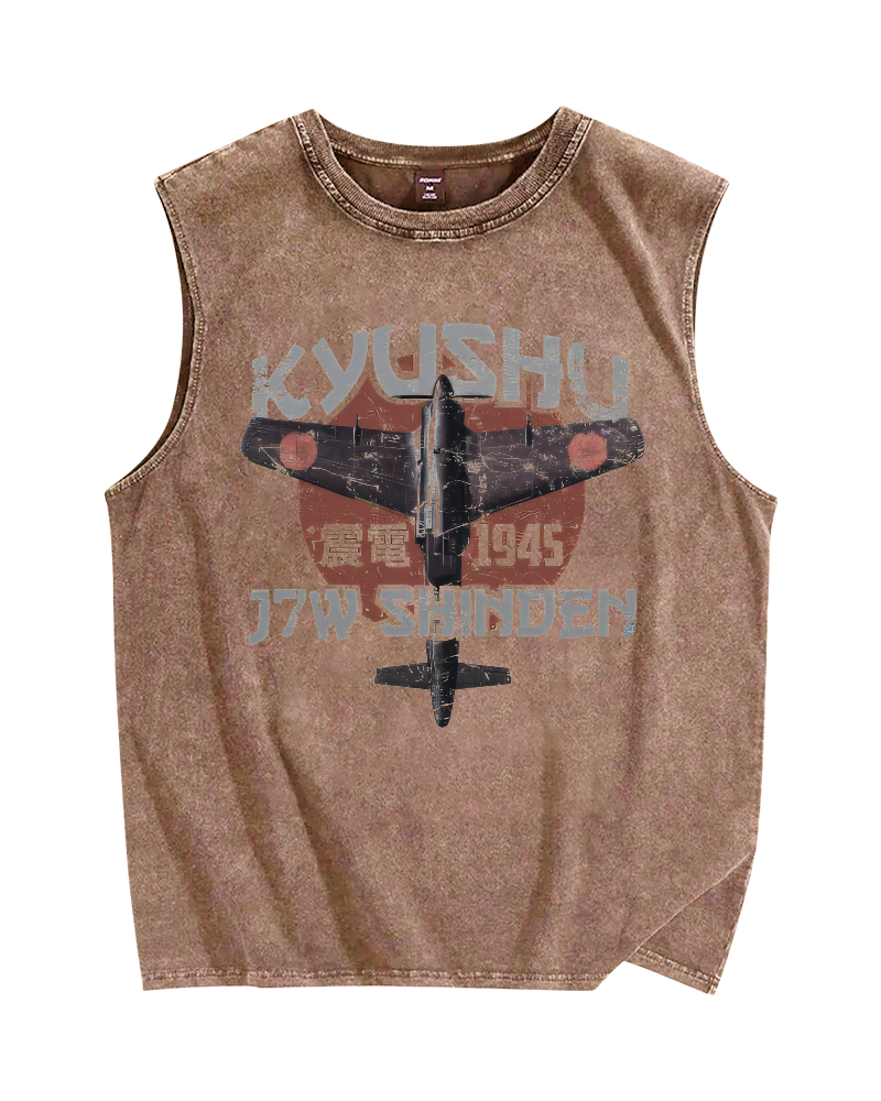 Kyūshū J7W Shinden Vintage Distressed Washed Tank Top