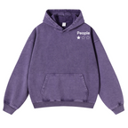 People Vintage Washed Cotton Back Art Hoodie