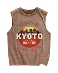 Kyoto, Japan Vintage Distressed Washed Tank Top