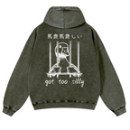 Duck Vintage Washed Cotton Back Art Hoodie