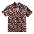 Gothic Skulls And Roses Aloha Hawaiian Shirt