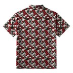 Gothic Skulls And Roses Aloha Hawaiian Shirt