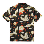 Celestial Cranes And Blossoms Button-up Shirt