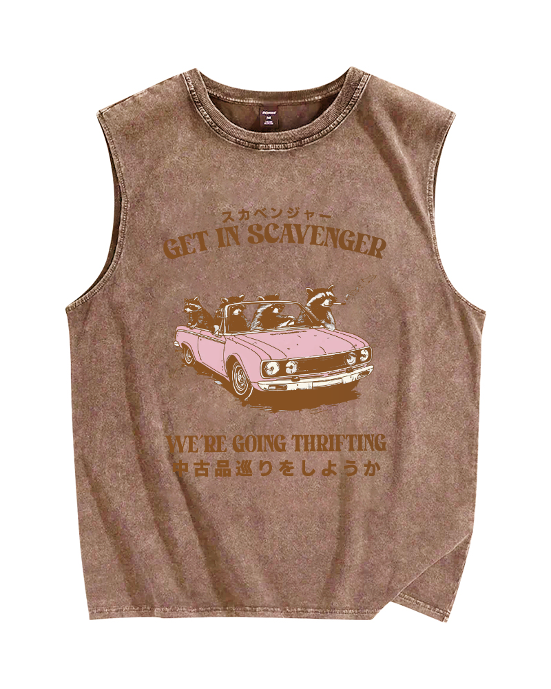 Scavenger Vintage Distressed Washed Tank Top