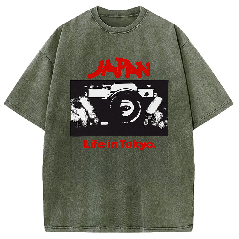 Japan Life in Tokyo Sylvian Synth Washed T-Shirt