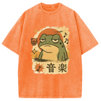Unimpressed Frog Japanese Washed T-Shirt