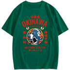 Okinawa Drunken Octopus Cotton casual T-shirt