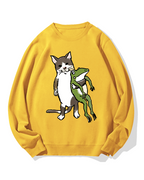 Cat&Frog Cotton Sweatshirt